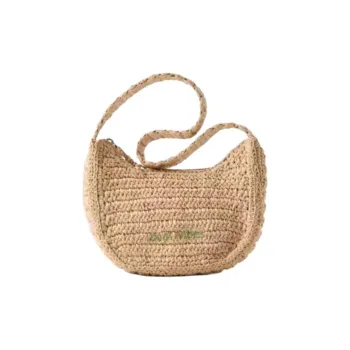 ZARA Cellulose Material Handbag Shoulder Bag Women's Light Beige Yellow