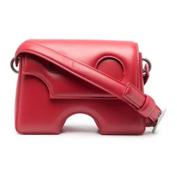 OFF WHITE Burrow Genuine Leather Irregular Shaped Bag Shoulder Bag Crossbody Bag Regular Unisex Red