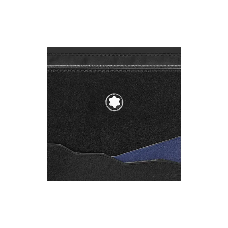 MONTBLANC Meisterstuck Leather Handbag Clutch Men's Black/Blue Purple-5