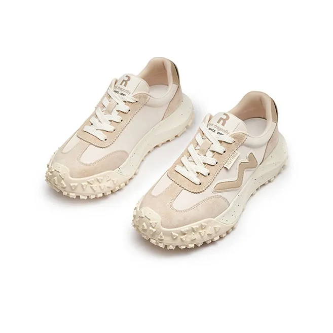 RED DRAGONFLY Casual Shoes Women's Low Top Beige Black/Rose Red/Apricot-14