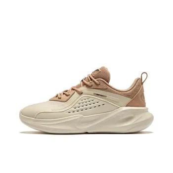 Erke Cushioning Wear-Resistant Low-Top Casual Shoes Women's Beige Brown