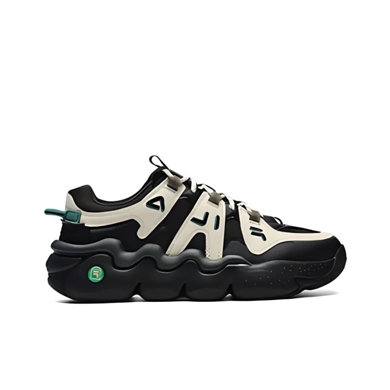 FILA Panini Durable Breathable Low-Top Casual Shoes Men's Black-1