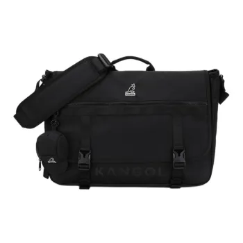 KANGOL Nylon Shoulder Bag Crossbody Bag Unisex Black