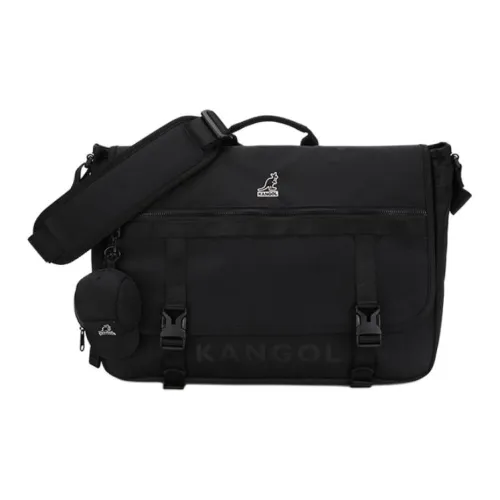 KANGOL Nylon Shoulder Bag Crossbody Bag Unisex Black