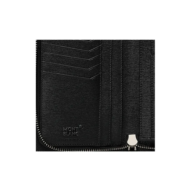 MONTBLANC Grain Cow Leather Wallet Men's Black-6