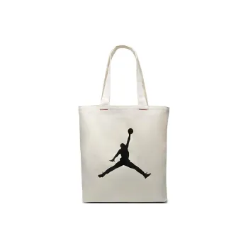 Jordan Canvas Cotton Tote Bag Shopping Bag Canvas Bag Shoulder Bag Handbag Unisex White