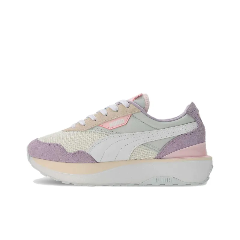 PUMA Cruise Rider Silk Road Slip-Resistant Low-Top Casual Shoes Women's Beige Purple-0