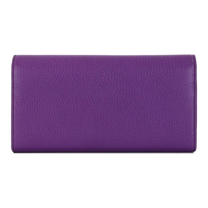 GUCCI Soho Leather Wallet Women's Eggplant Purple-2