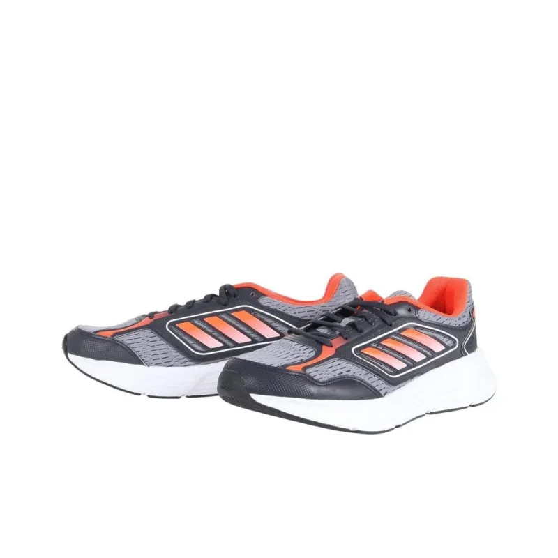 Adidas Galaxy Star M Cushioning Wear-Resistant Low-Top Running Shoes Men's Gray White Orange-2