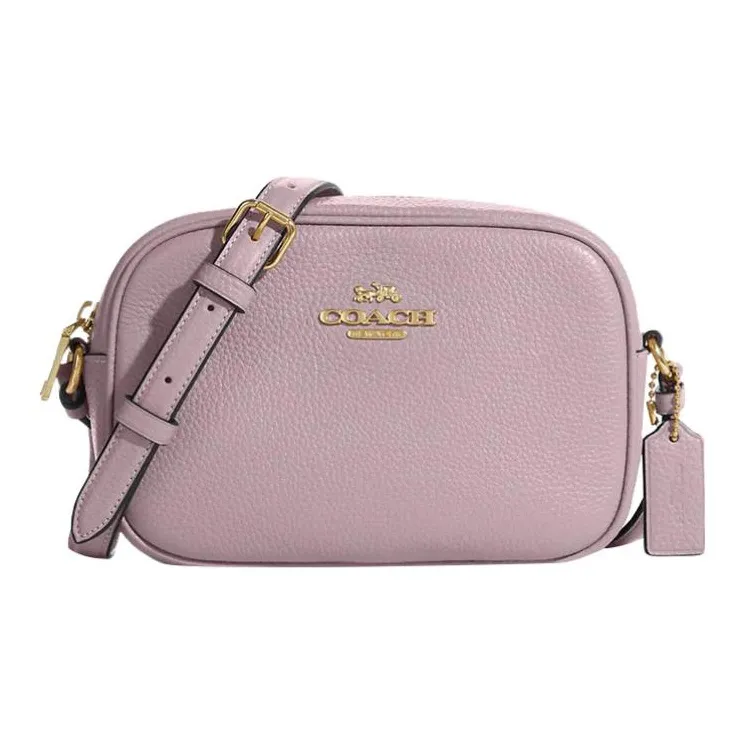 COACH Jamie Leather Camera Bag, Shoulder Bag, Crossbody Bag Mini Women's Pink Purple-0