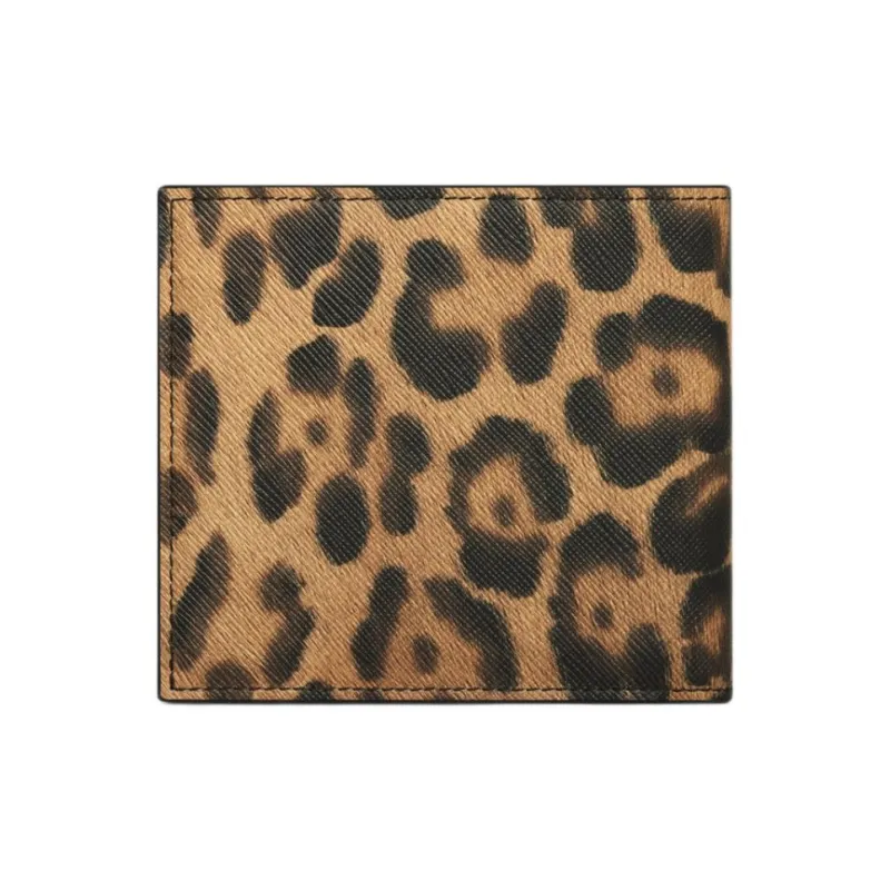 CELINE Canvas Wallet Men's Leopard Print-2