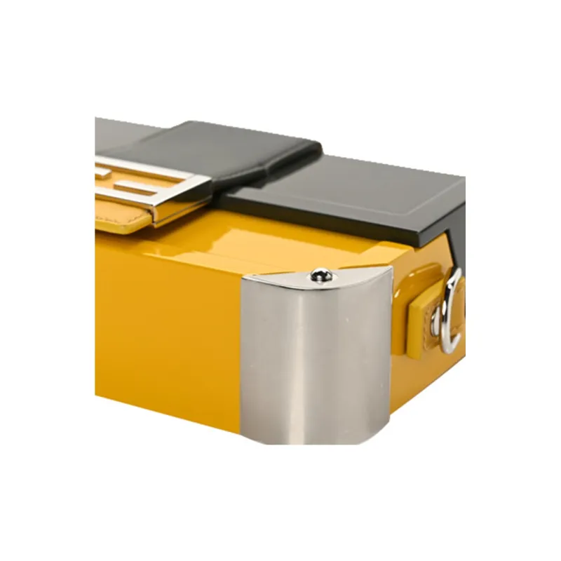 FENDI BaguetteTrunk Calfskin Leather Box Bag Baguette Bag Shoulder Bag Crossbody Bag Mini Men's Black/Yellow-4