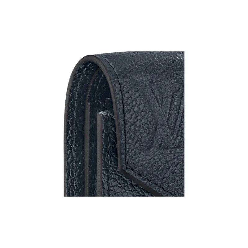 LOUIS VUITTON Victorine Empreinte Leather Victoria Wallet Regular Women's Marine Blue-5