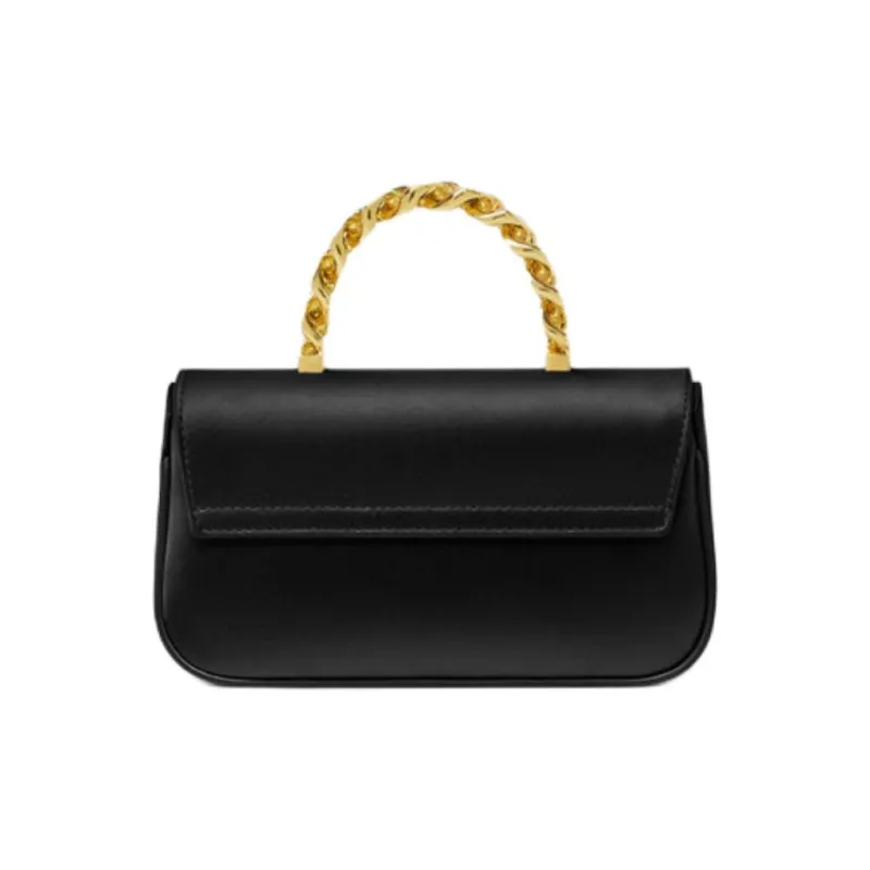 VERSACE La Medusa Satin Shoulder Bag Crossbody Bag Handbag Mini Women's Black-2