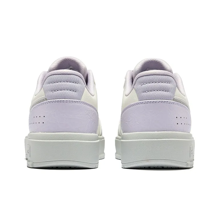 Erke Fun Play Slip-Resistant Breathable Low-Top Skateboard Shoes Women's Microcrystal White Lavender-4