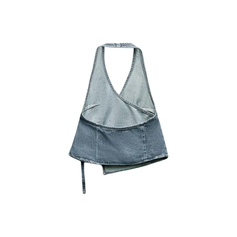 ZARA Tank Tops Women's Blue-1