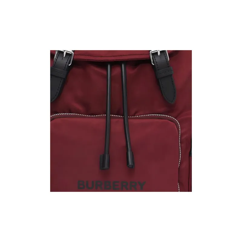 Burberry Nylon Fabric Backpack Women's Burgundy-5