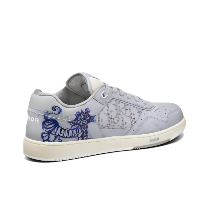 DIOR B27 Kenny Scharf Low Top Blue Tiger Print-3