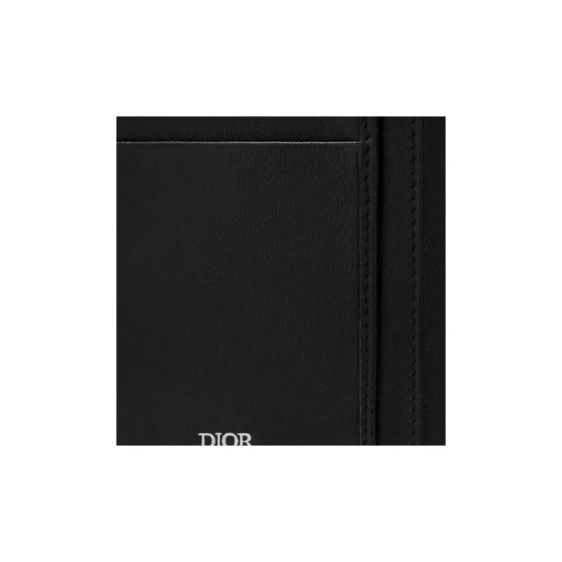 DIOR Embroidery Wallet Men's Black-3