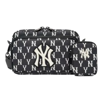 MLB Monogram Collection Polyester Combo Bag Camera Bag Shoulder Bag Crossbody Bag Mini Unisex Black