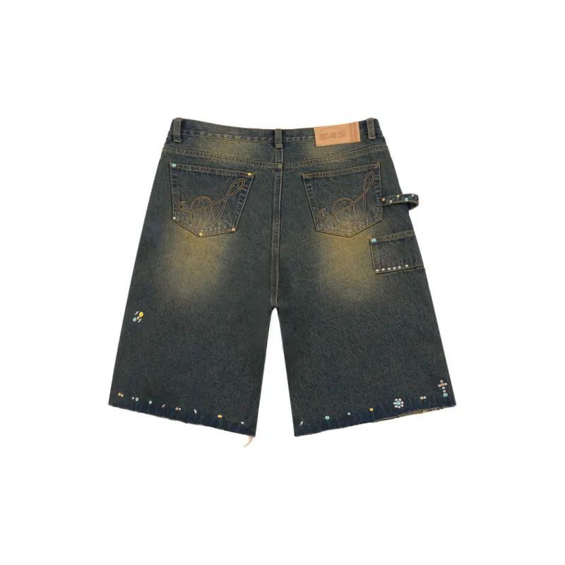 S45 Denim Shorts Men Blue-2