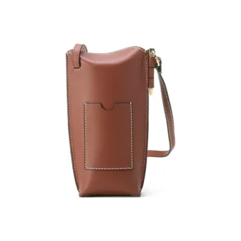 LOEWE Gate Pocket Cow Leather Shoulder Bag Regular Women's Rusty Red