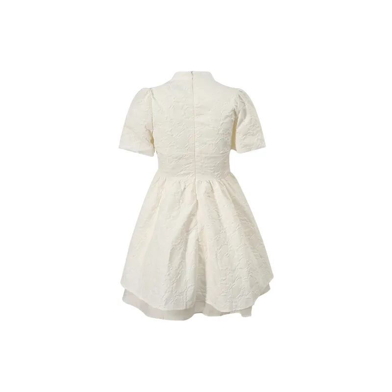 PAZZO Short Sleeved Dresses Women's Apricot-1
