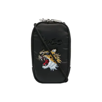 KENZO Polyester Fabric Cell Phone Pouch Unisex Black