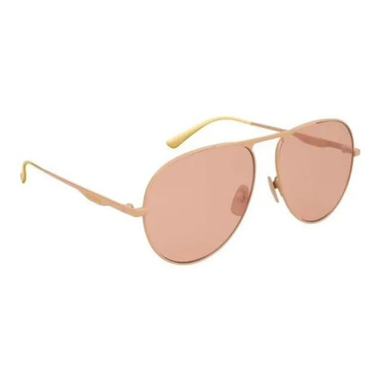 GUCCI Metal Irregular Shape Sunglasses Men's Pink-1