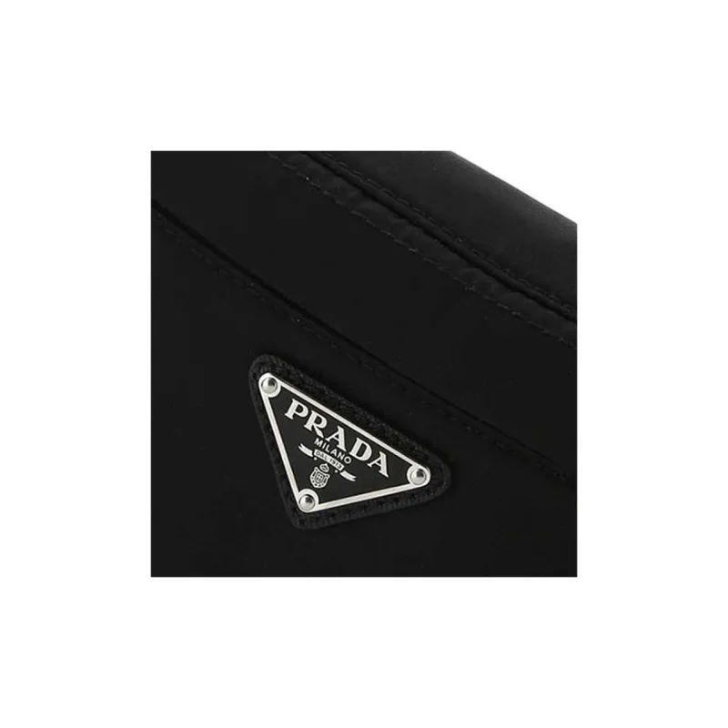 PRADA Nylon Fabric Coin Purse Men's Black-3