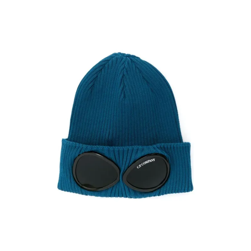 C.P.Company Goggles detail Ribbed Beanie-0