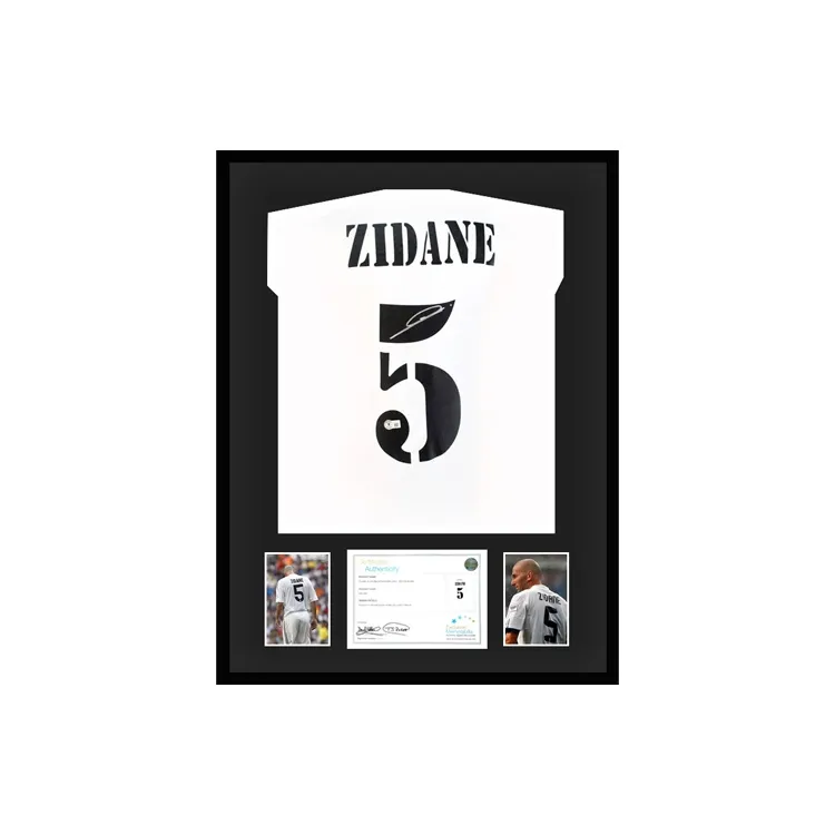 Three For Zidane Autographed 2022 23 Real Madrid Jersey EM Certificate Professionally Framed-0