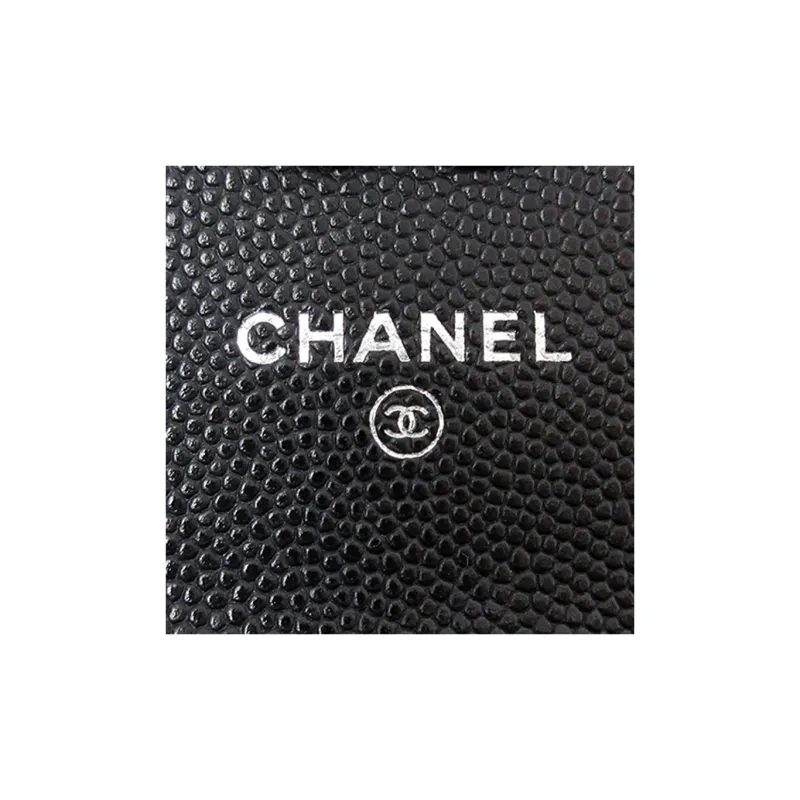 CHANEL Shiny Grain Embossed Caviar Calfskin Shoulder Bag, Crossbody Bag, Clutch Regular Women's Black-4