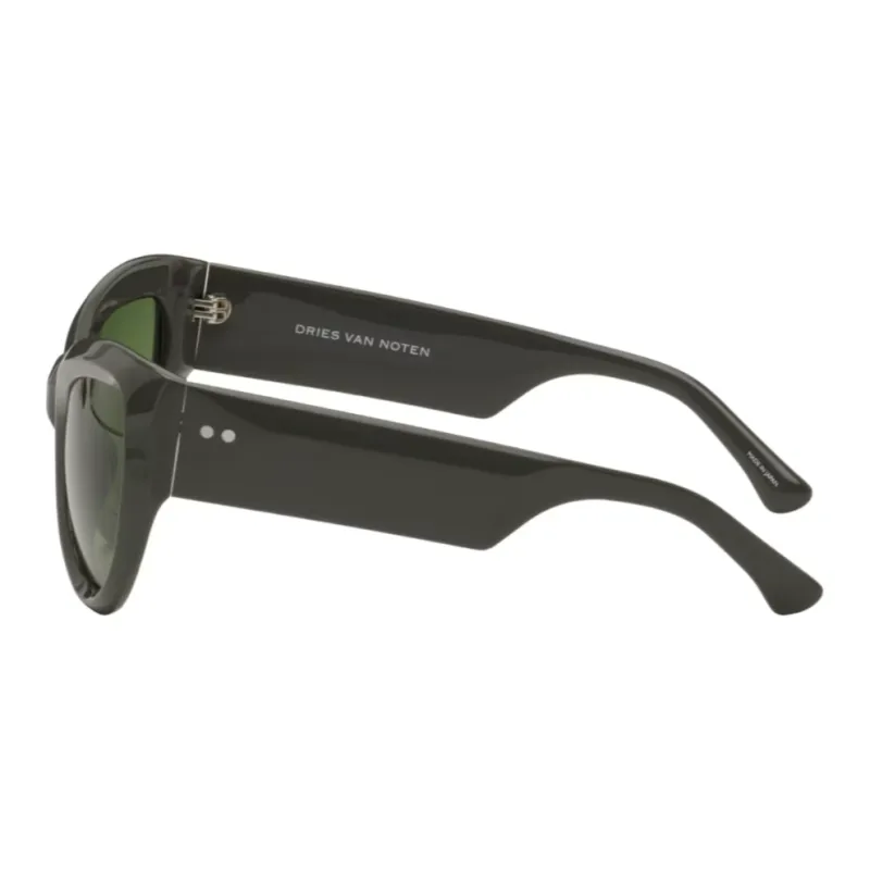 DRIES VAN NOTEN Acetate Metal Irregular Shape Sunglasses Unisex Gray-2