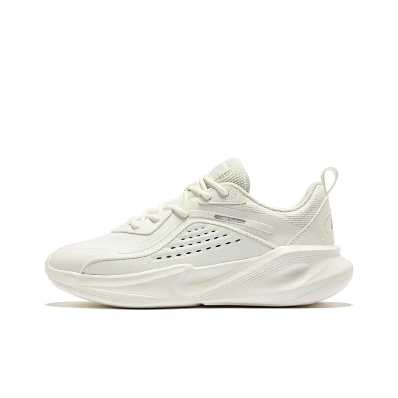 Erke Carefree Travel Wear Resistant Slip Resistant Low Top Casual Athletic Shoes Women's Microcrystal White-0