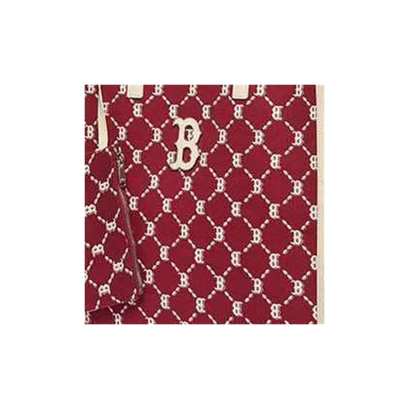 MLB Polyester Tote Bag, Shopping Bag, Combo Bag, Shoulder Bag, Handbag Regular Women's Red White Multicolor-2
