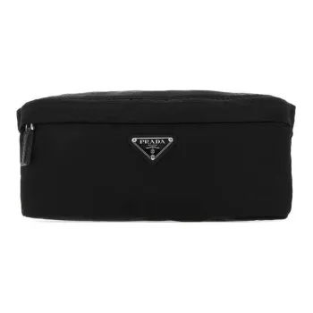 PRADA Nylon Fabric Coin Purse Men's Black