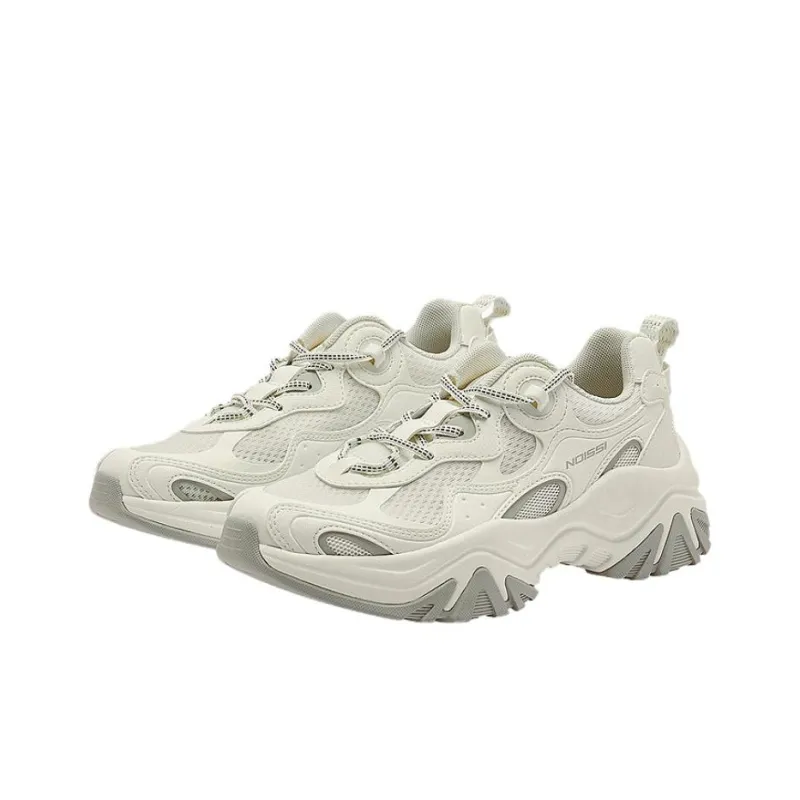 QIAODAN Elf Rabbit Slip Resistant Breathable Lightweight Mid Top Casual Shoes Women's Ivory-2