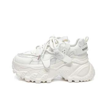 WOOS BOBO Breathable Lightweight Height Increasing Low Top Chunky Sneakers Women's