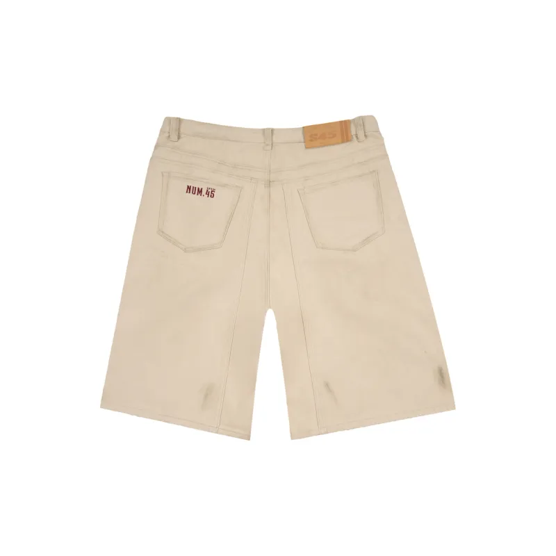 S45 Denim Shorts Men Beige-2