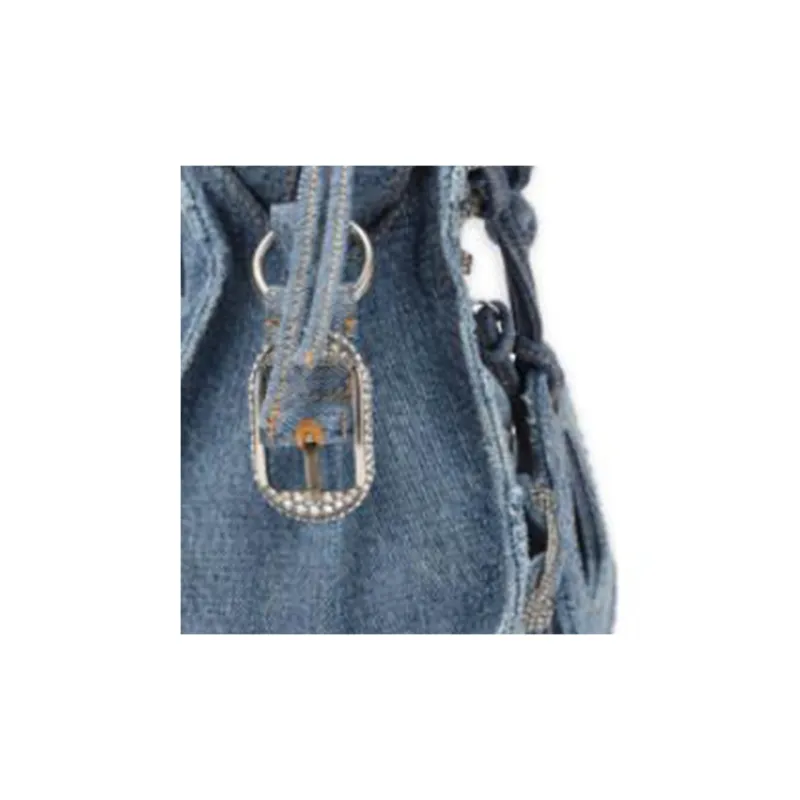 Balenciaga Neo Cagole Fabric Shoulder Bag Crossbody Bag Extra Small Women's Denim Blue-6
