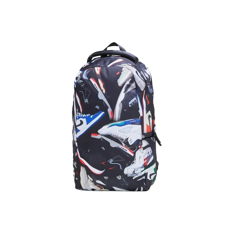 Jordan Polyester Basketball Bag Backpack Regular Unisex AJ4 Black Red/AJ3 Black Cement-3