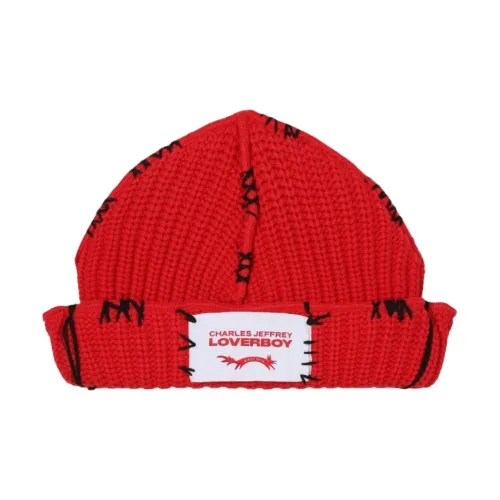 CHARLES JEFFREY Loverboy Logo-patch Chunky-knit Beanie