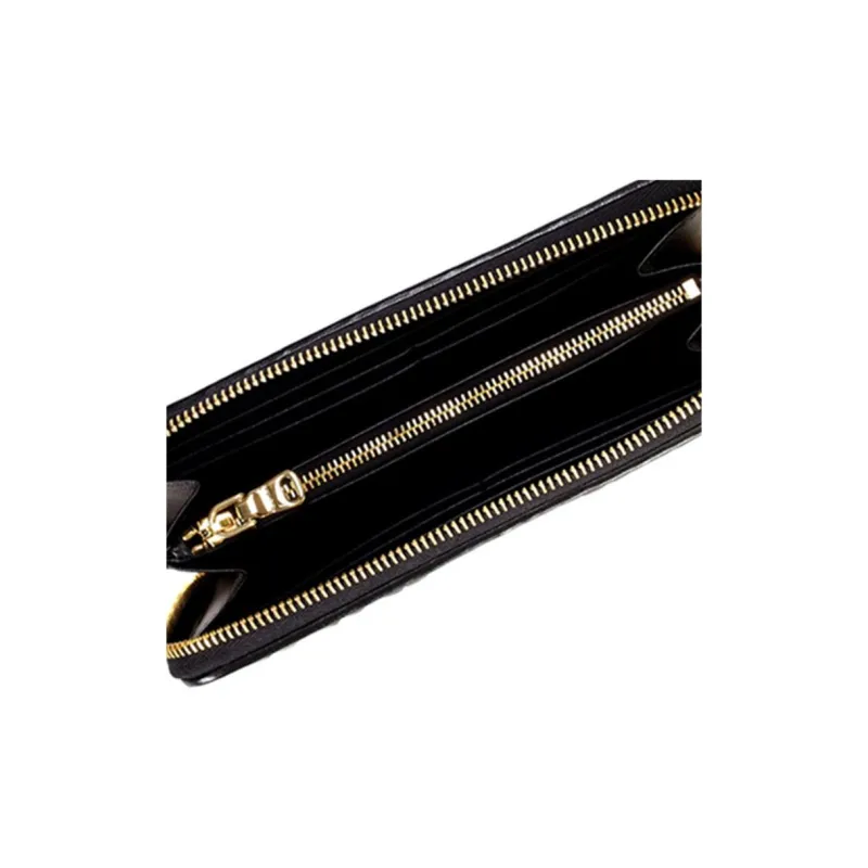 MIU MIU Matelassé Lambskin Wallet Women's Black-5