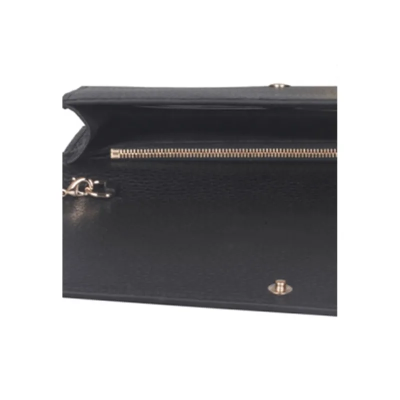 GUCCI Cow Leather Chain Bag Wallet, Shoulder Bag, Crossbody Bag Women's Black-6