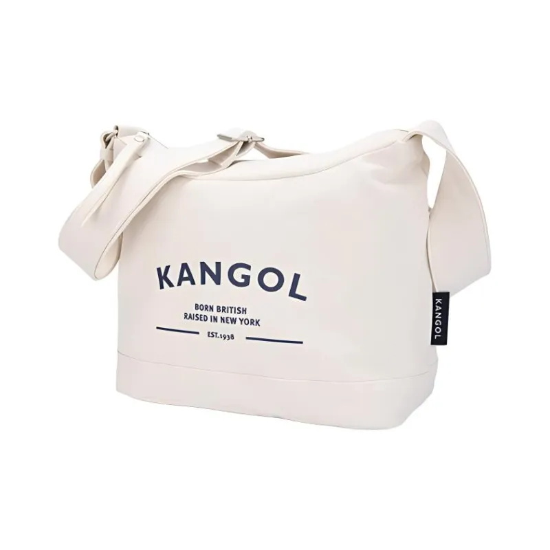 KANGOL Cotton Patchwork Canvas Canvas Bag Shoulder Bag Crossbody Bag Large Size Women's Ivory-1