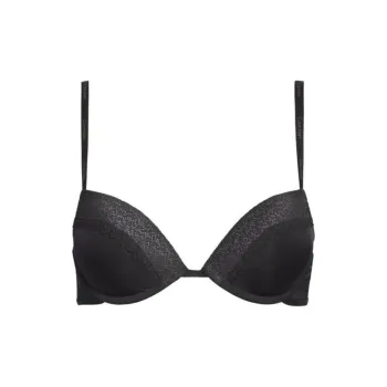 CK/Calvin Klein Plunge Push-Up Bra - Flirty Bra Women's Black