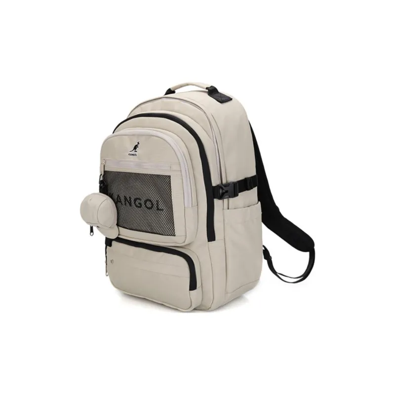 KANGOL Nylon Backpack Unisex Beige-1