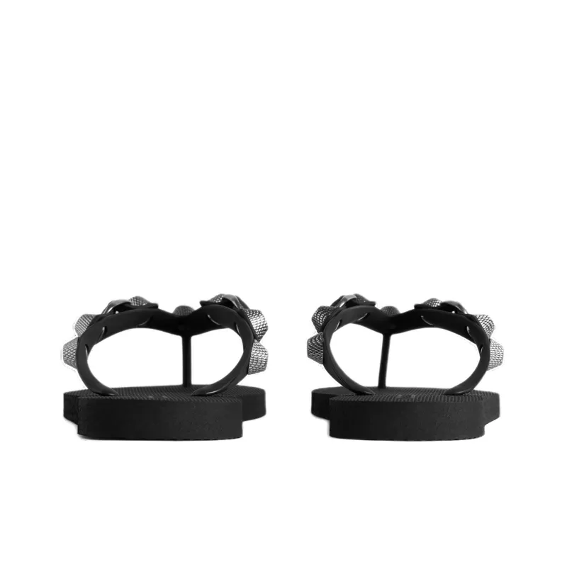 Balenciaga Cagole Thong Sandals 'Black' Women's-4