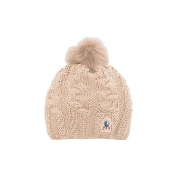 PARAJUMPERS Kids Logo-appliqué Cable-knit Beanie
